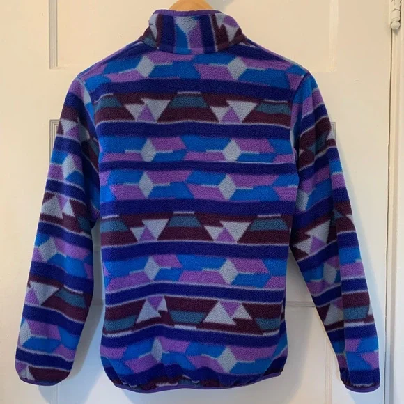 Patagonia Lightweight Synchilla Snap-T Fleece Pullover Purple Blue Aztec print - Picture 16 of 17
